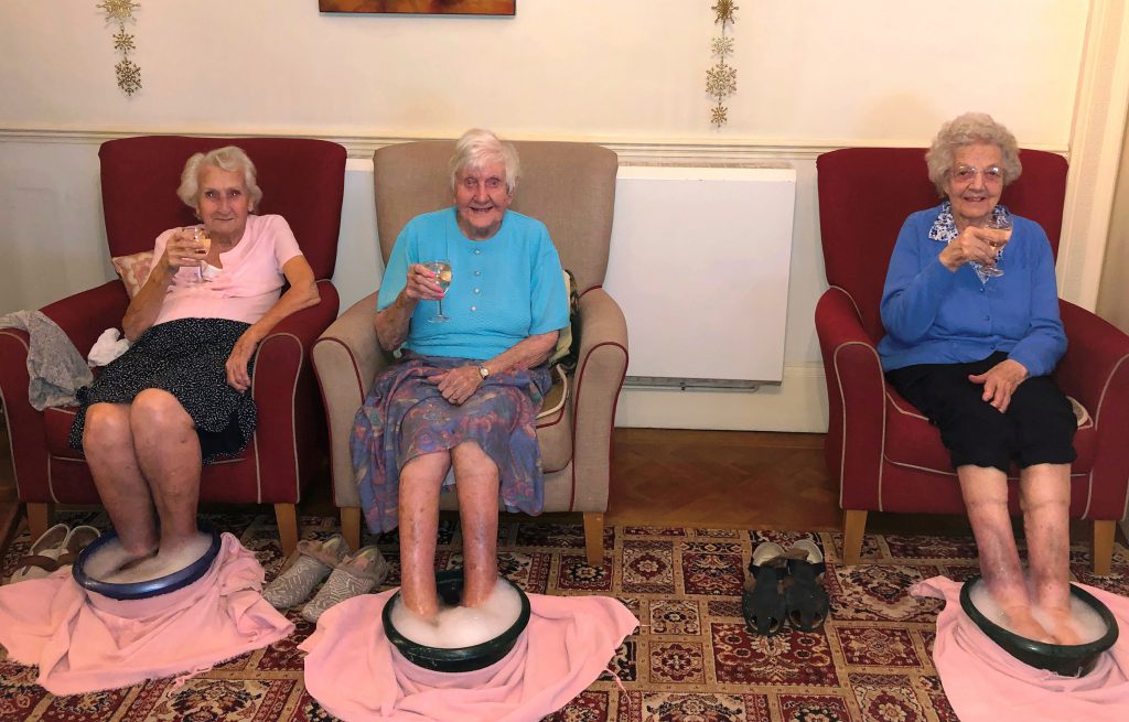 Evening pamper session at Hill House