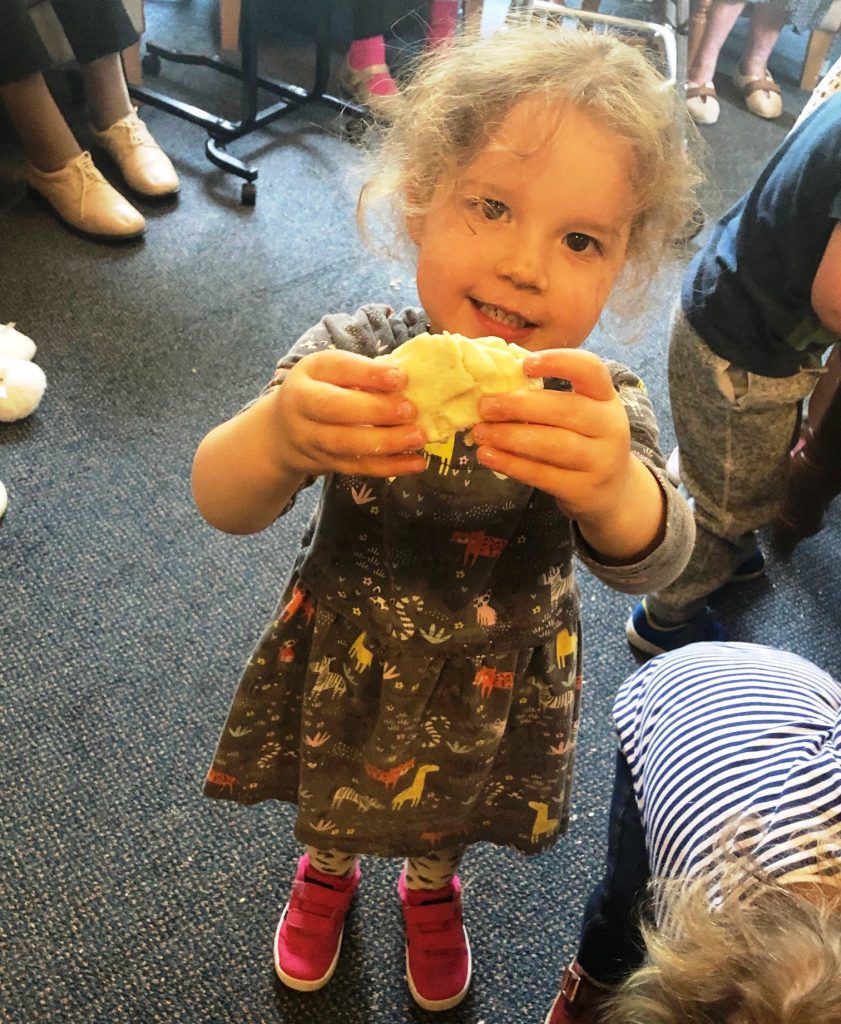 Making Play Doh at HH